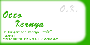 otto kernya business card